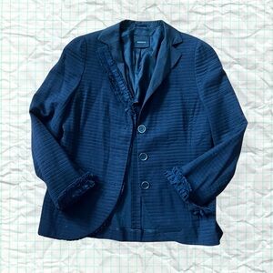 Akris Punto Designer Asymmetrical Ruffle Blazer